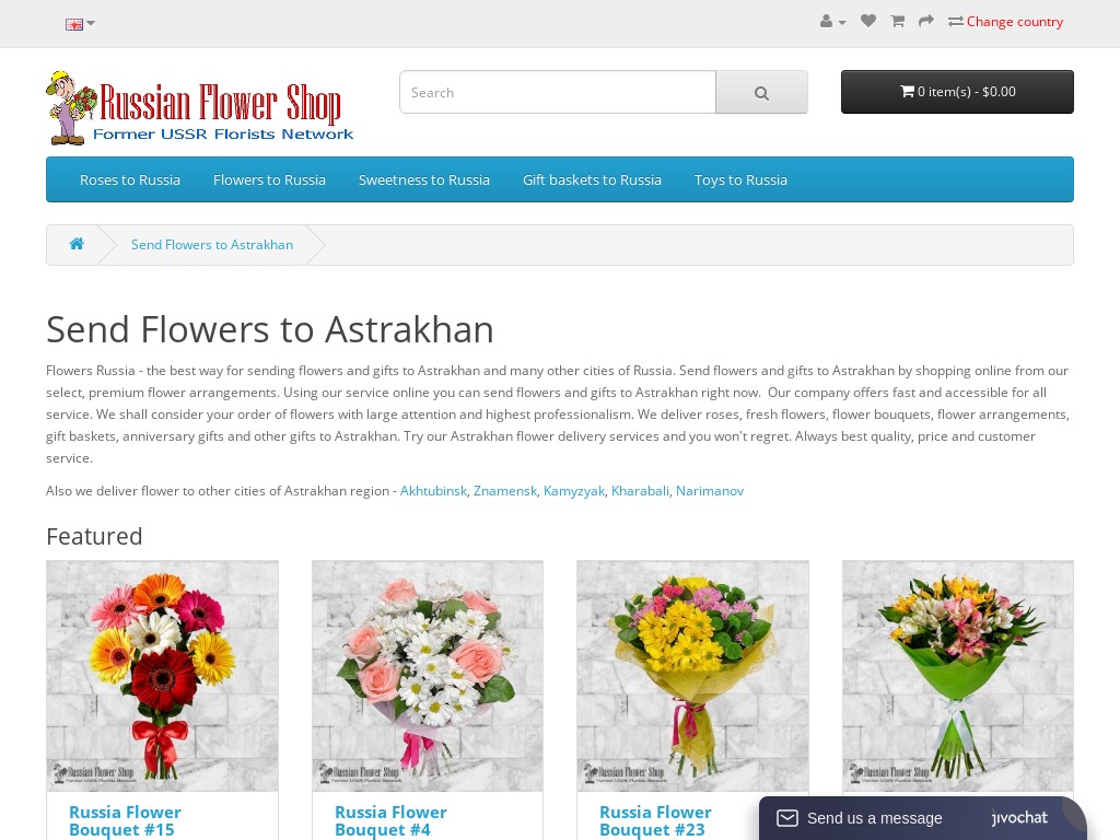 Details : Send Flowers to Astrakhan (Russia). Flowers and gifts delivery to Astrakhan.