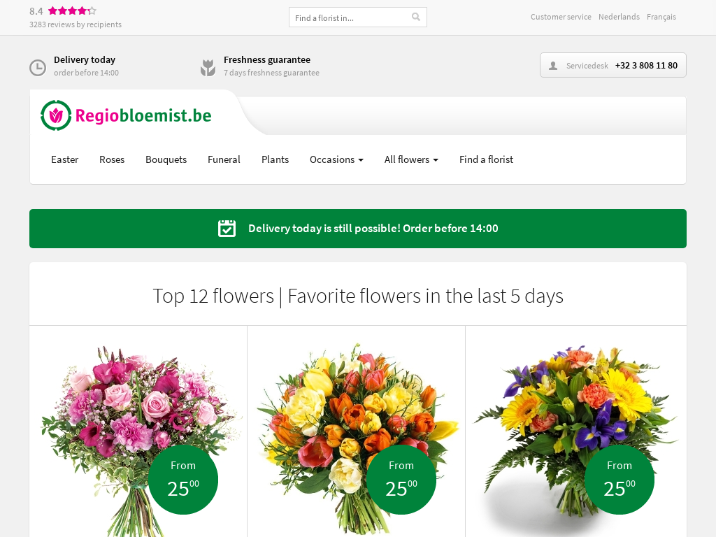 Details : Same-day flower delivery by a local florist in Belgium | Regiobloemist.be